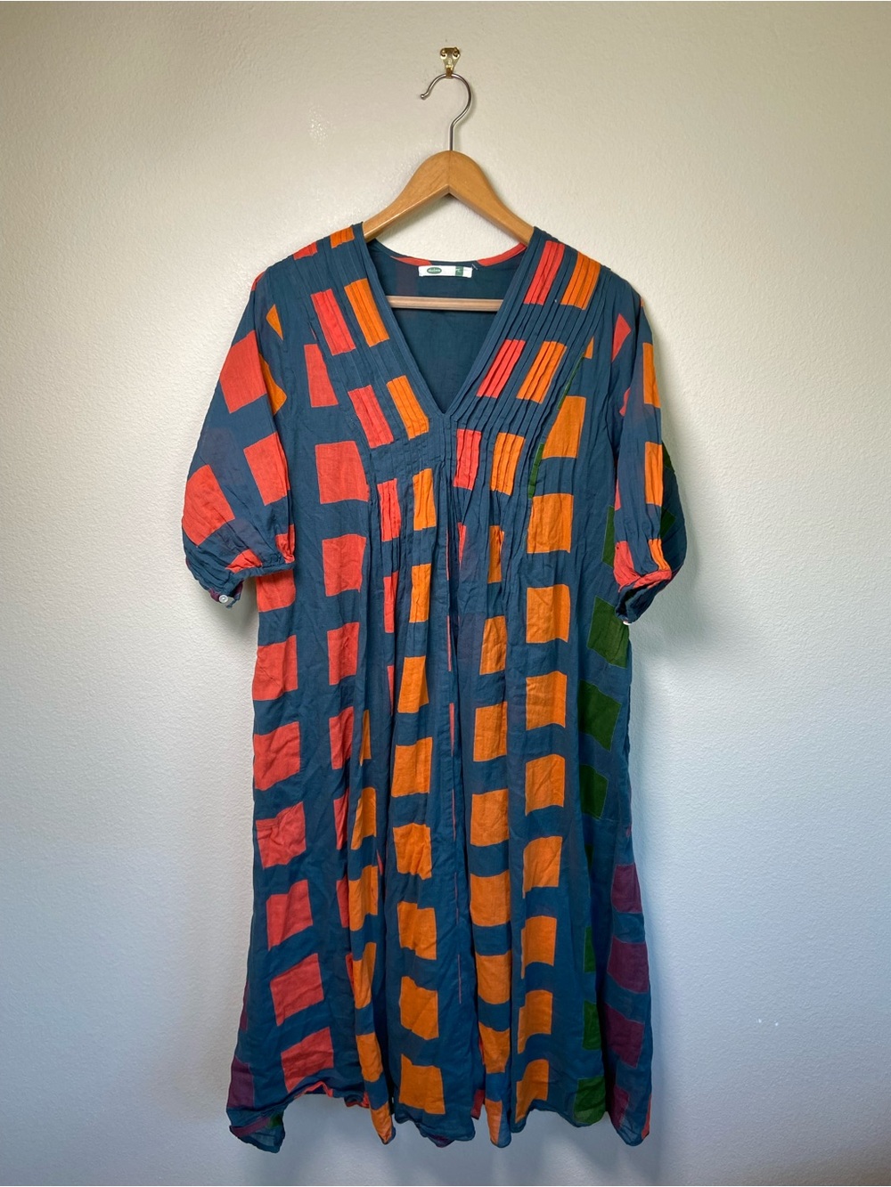 Dolma Pleated Colorblock Maxi Dress